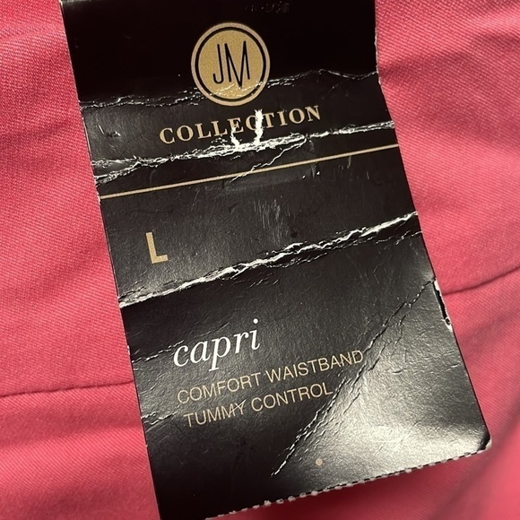 JM Collection Plus Size Tummy Control Pull-on Capri Pants, Created for Macy's - - Picture 5 of 7